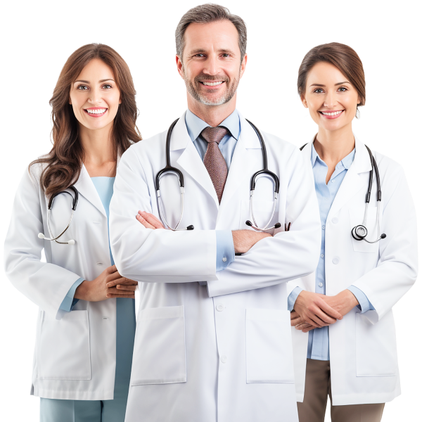 A smiling healthcare professional